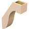 Ekena Millwork 5-inch W x 16-inch D x 22-inch H Del Monte Rough Cedar Woodgrain TimberThane Knee Brace, Primed BRCUR05X16X22DELRCPR - alternate 6